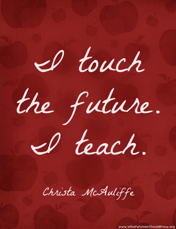 Christa McAuliffe Teacher Quote