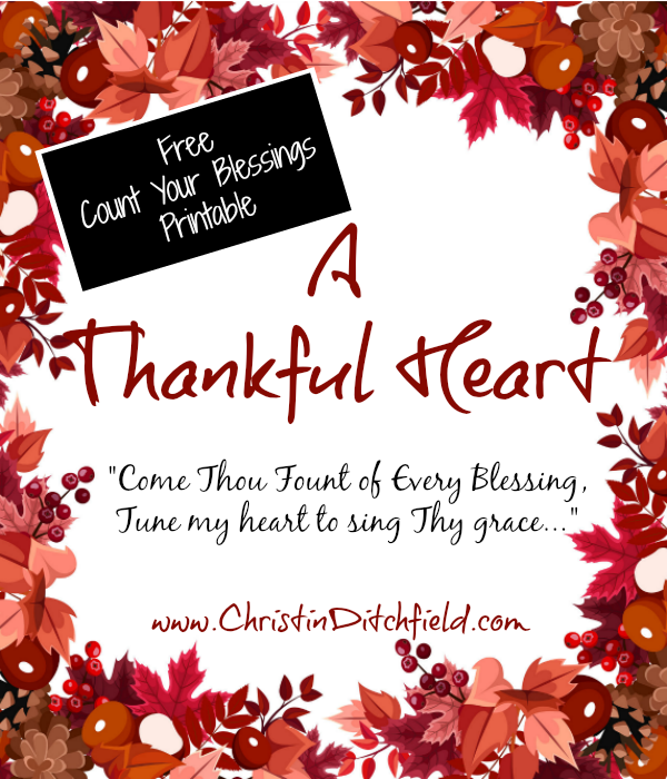 A Thankful Heart Free Printables