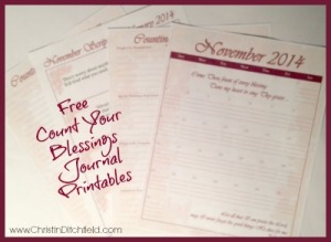 Free Count Your Blessings Printables