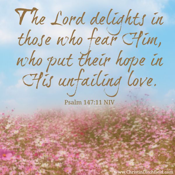Psalm 147:11 Hope Scripture Graphic