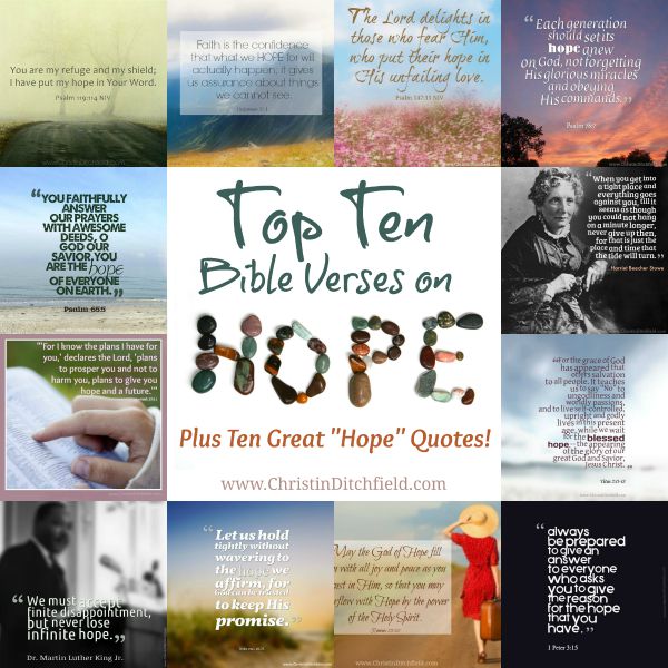 Tope Ten Bible Verses and Quotes on Hope