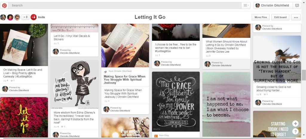 Letting It Go Pinterest Board 