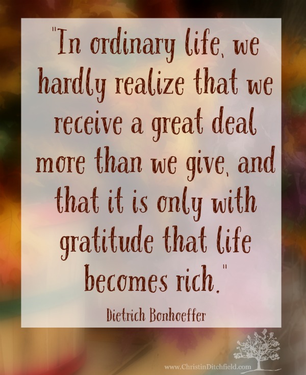 Gratitude Dietrich Bonhoeffer