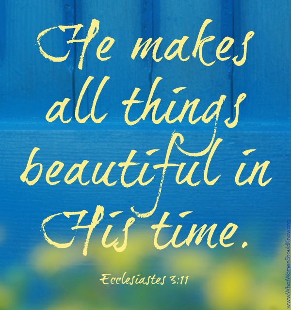 He makes all things beautiful... Ecc 3:11