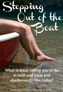 Stepping Out of the Boat
