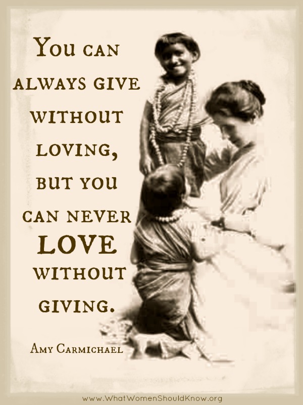 Amy Carmichael on Giving