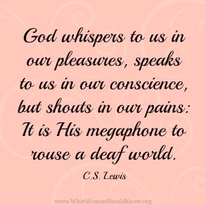 C.S. Lewis Pain Quote