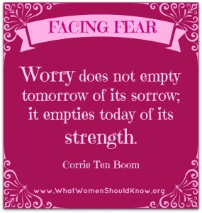 Corrie Ten Boom on Worry