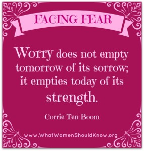 Corrie Ten Boom on Worry