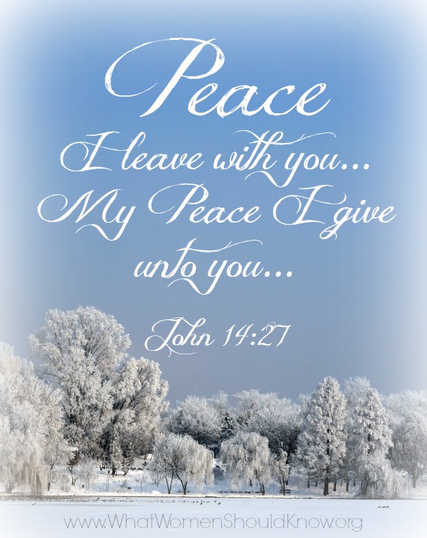 Peace I leave with you... John 1427