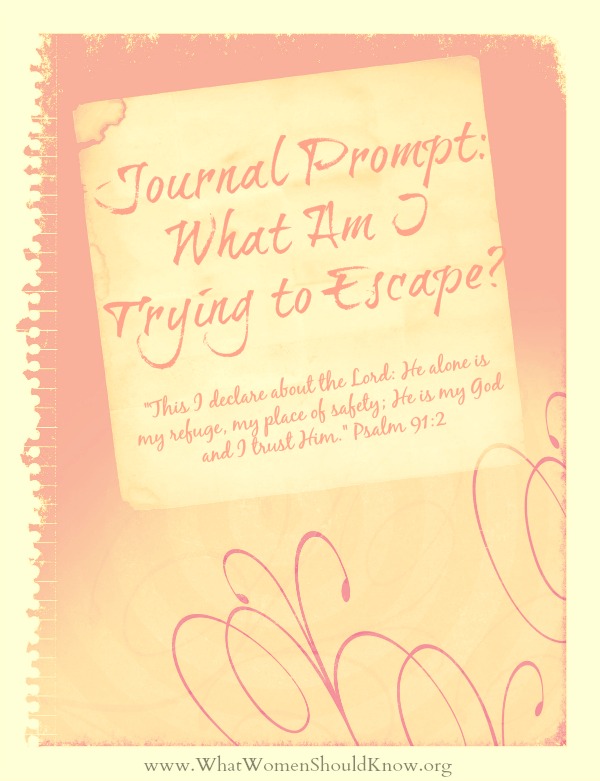 Journal Prompt:  What Am I Trying to Escape?