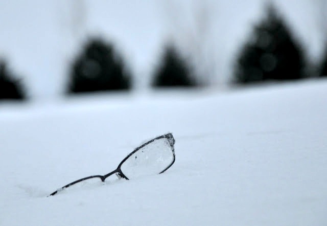 Glasses In Snow ~ Jennifer Dukes Lee