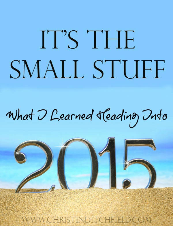 It’s the Small Stuff ~ What I Learned Heading Into 2015