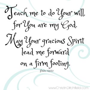 Lead Me Forward Psalm 143